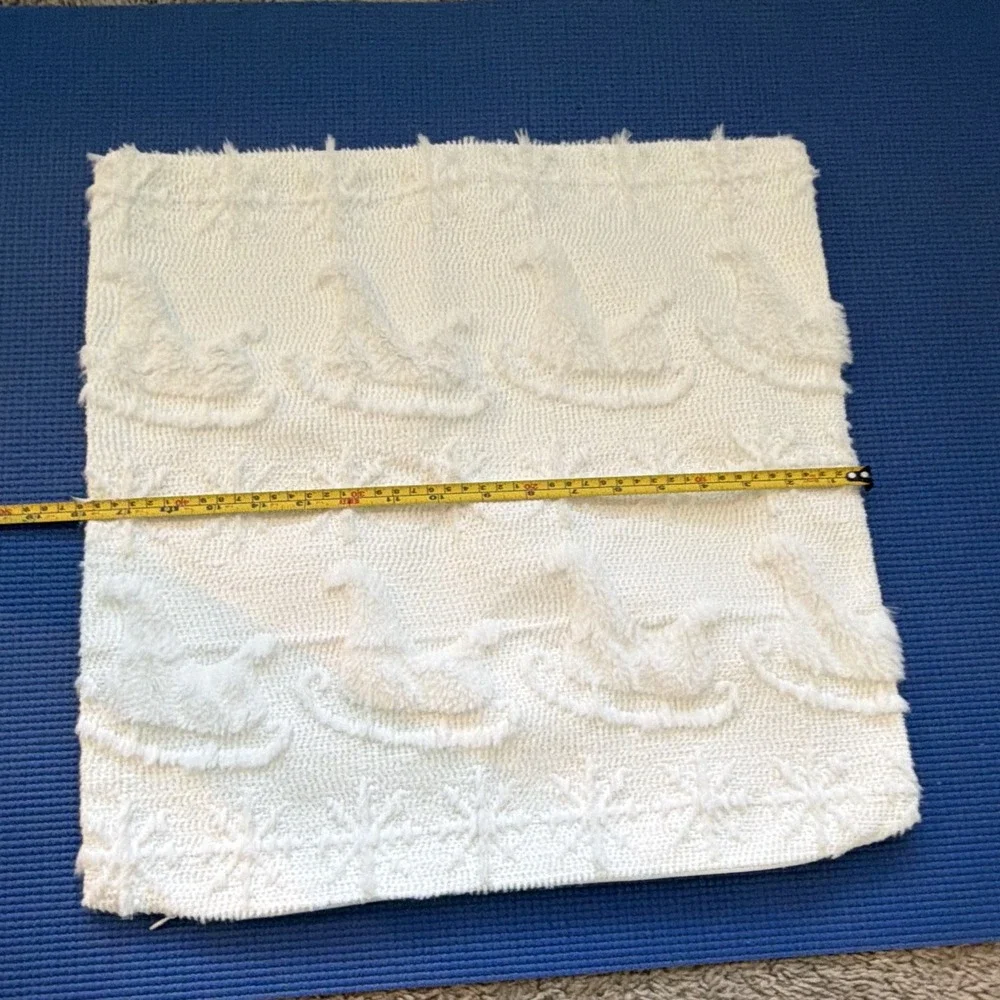 Lot of 5 Christmas White & Gold Christmas theme Embroidered soft pillow covers